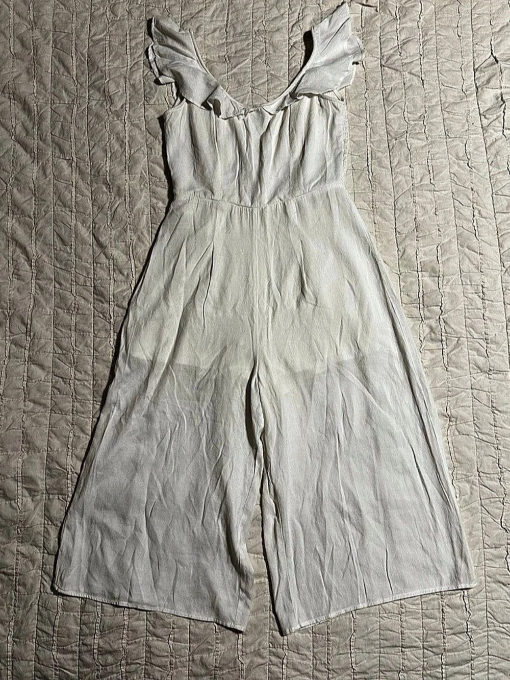 Altar’d State White Wide Leg Jumpsuit Size Small